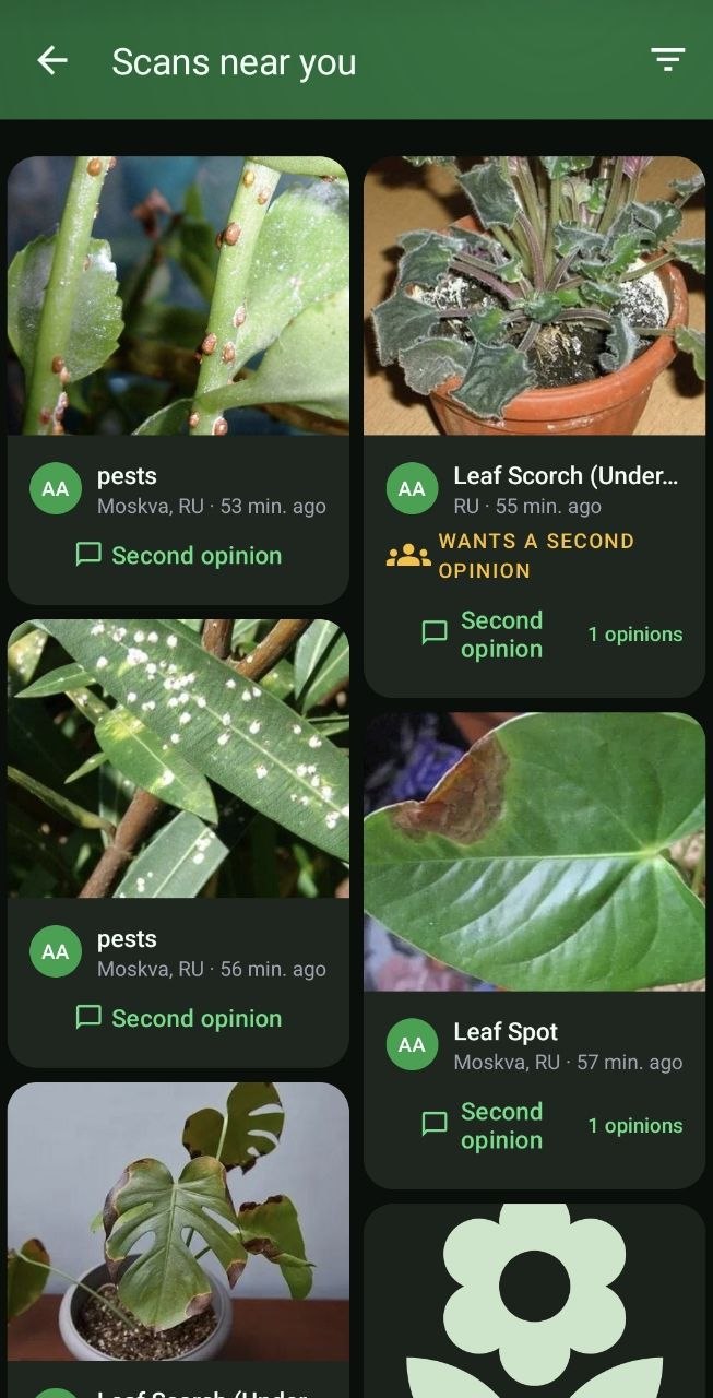 Scans near you — community feed